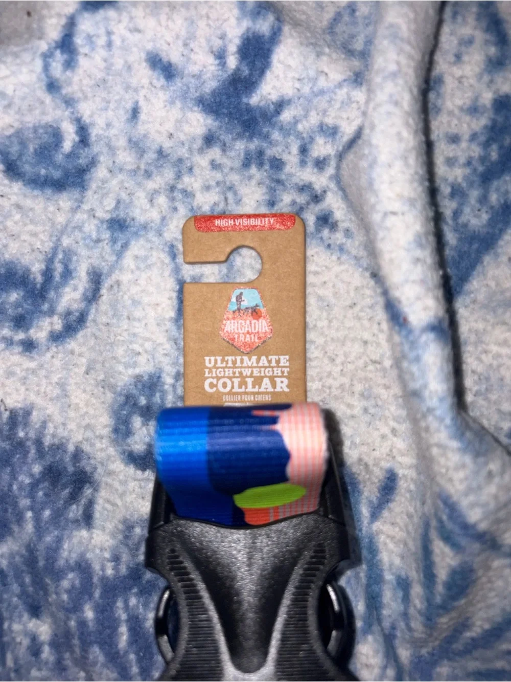 (XL) Arcadia Trail Dog Collar Blue Pink Camo Adjustable Buckle